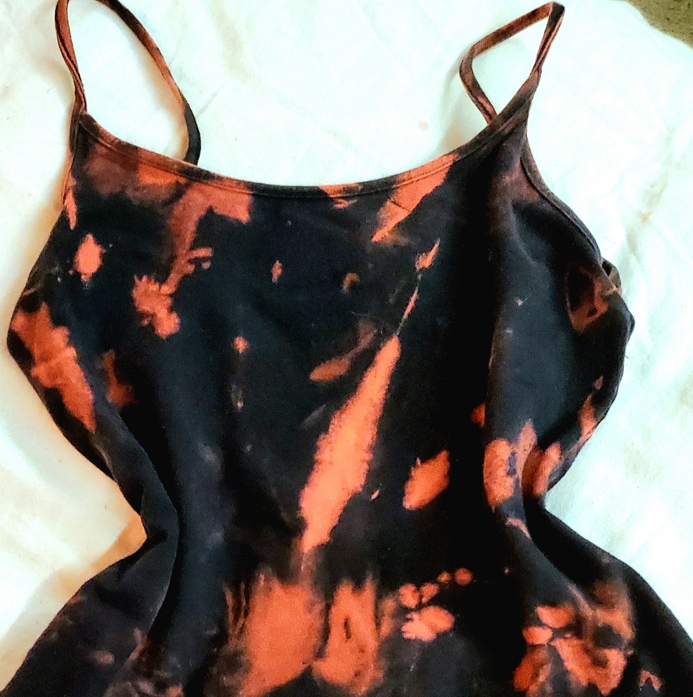 One piece bleach tye dyed leotard bodysuit